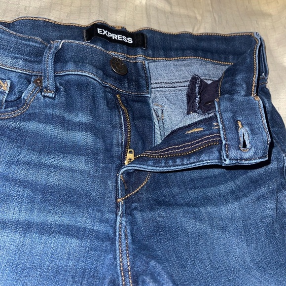 EUC Express Women’s Mid-Rise Blue Denim Jeggings - Picture 7 of 12